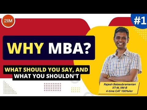 MBA Personal Interview Tips | Why MBA | Ep 1 | PI Tips Series | 2IIM GDPI Prep thumbnail