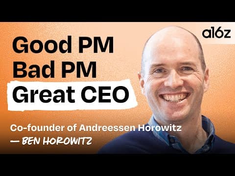 $46B of hard truths: Why founders fail and why you need to run toward fear | Ben Horowitz (a16z) thumbnail