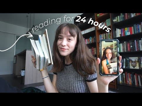 reading 5 books in a day! 24 hour readathon vlog thumbnail