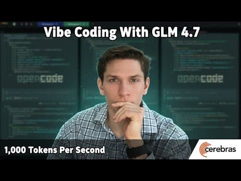 Vibe Coding With GLM 4.7 at 1,000 Tokens Per Second thumbnail