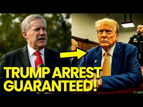 Mark Meadows BETRAYS! Trump ARREST Guaranteed Courtroom ERUPTS thumbnail