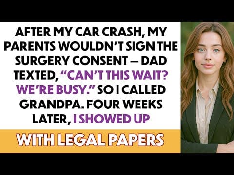 After My Accident Dad Texted Can’t This Wait We’re Busy  Three Weeks Later I With Some Papers... thumbnail