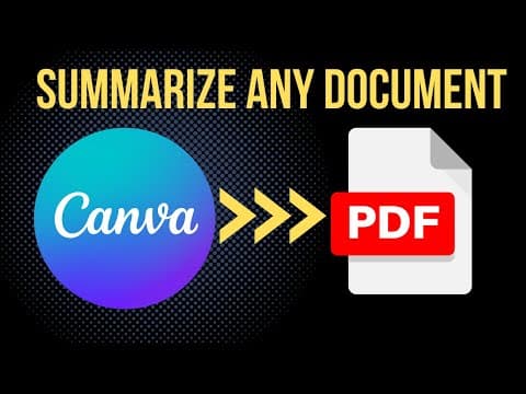 How to Summarize Any PDF Document in Canva with ChatGPT thumbnail