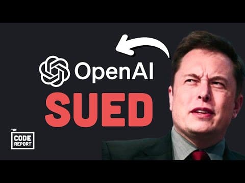 Elon's bombshell lawsuit against OpenAI thumbnail