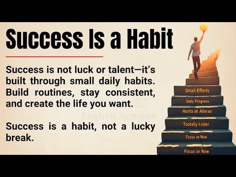 Success Is a Habit, Not a Lucky Break🔥| The Daily Formula of High Achievers | Improve Your English ✅ thumbnail