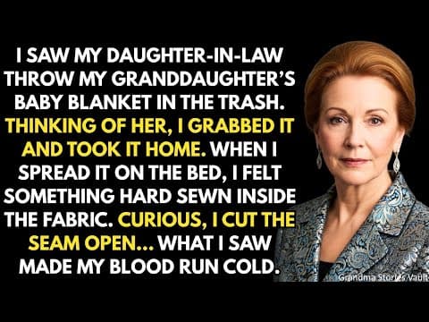I Saw My Daughter-in-Law Throw My Granddaughter’s Baby Blanket Away, Then I Looked Inside… thumbnail
