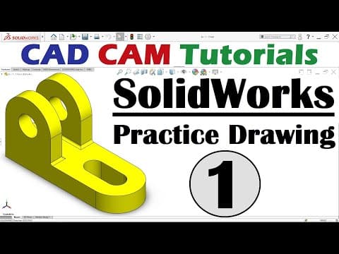 SolidWorks Basic Practice Drawing Exercise for Beginners - 1 thumbnail