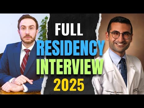 This Is What A Perfect Residency Interview Looks Like | Residency Interview Preparation MATCH 2025 thumbnail