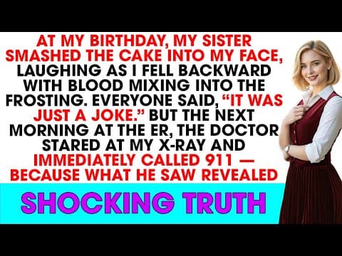 My sister smashed the cake into my face and laughed— but the ER doctor called 911 after seeing X-ray thumbnail