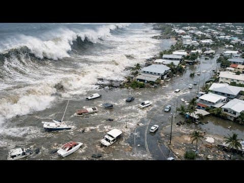 🌪Massive Cyclone Hits Queensland, Australia! 6-Meter Waves Overturn Boats & Flood Coastal Roads thumbnail