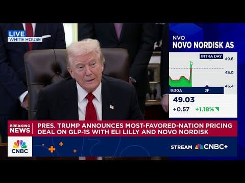 President Trump announces deals with Eli Lilly, Novo Nordisk to slash weight loss drug prices thumbnail