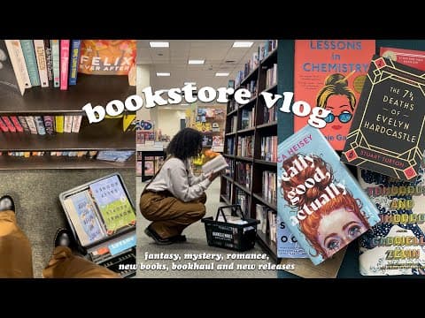*cozy* bookstore vlog 📚☀️☕️ spend the day book shopping at barnes & noble with me + a big book haul! thumbnail