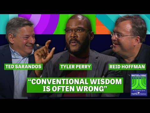 Tyler Perry & Ted Sarandos: How to break into the cultural zeitgeist | Masters of Scale Summit 2022 thumbnail
