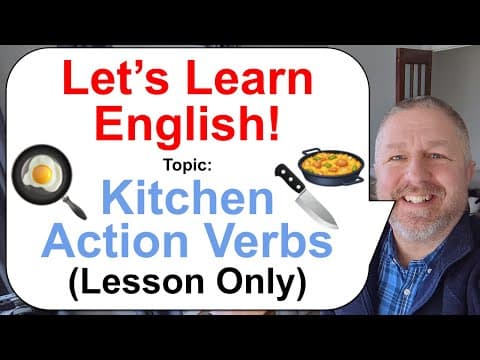 Free English Class! Topic: Kitchen Action Verbs! 🍳🔪🥘 (Lesson Only) thumbnail