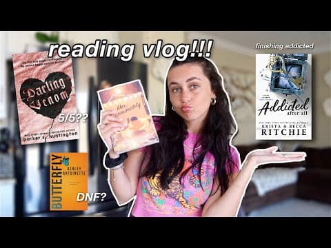 READING VLOG! (addicted after all, alex approximately, darling venom & butterfly) thumbnail