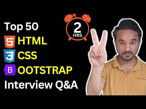 TOP 50 HTML CSS Bootstrap Interview Questions and Answers thumbnail