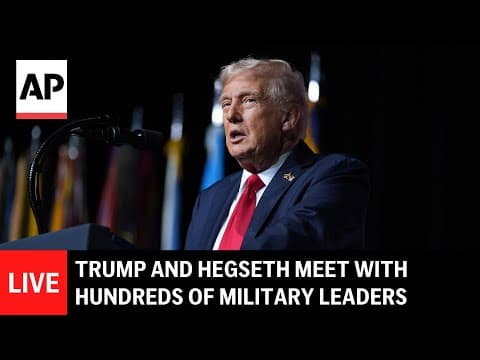 LIVE: Trump and Hegseth address hundreds of military leaders thumbnail