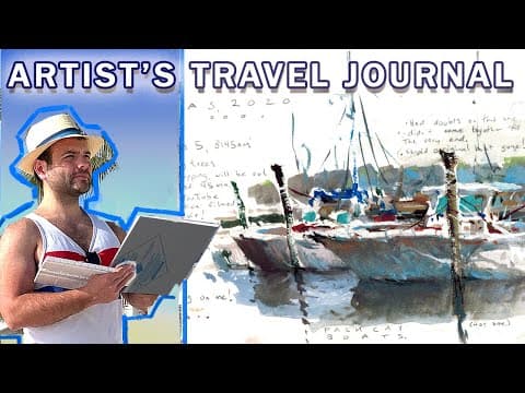 Art Travel Journal (3 paintings - materials and process!) thumbnail