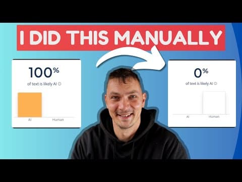 AI Detector Bypass - Learn to Manually Humanise AI content with me! thumbnail
