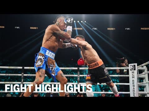 FULL FIGHT HIGHLIGHTS | Manny Pacquiao vs Mario Barrios | Prime Video PPV thumbnail