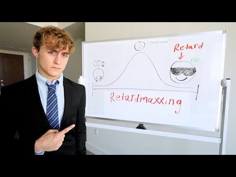 "retardmaxxing" is the cheat code to getting rich thumbnail