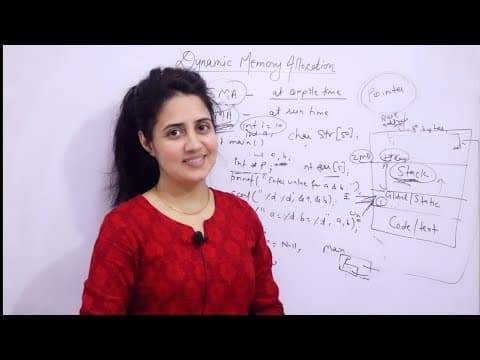 C_132 Introduction to Dynamic Memory Allocation in C  | SMA vs DMA thumbnail