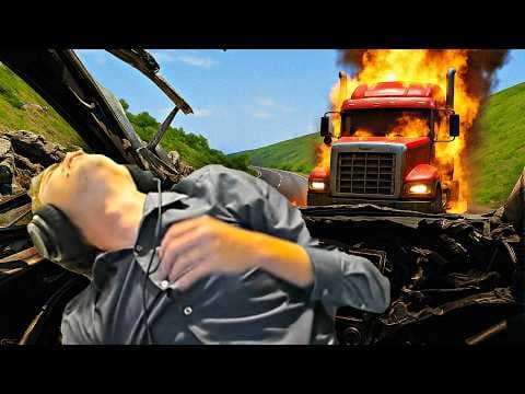 BeamNG but your dad burns in a wreck thumbnail