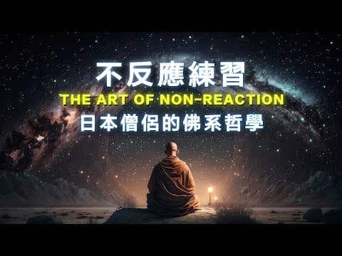 日本熱銷30萬冊，停止內耗的「不反應練習」🧘 2500年前的佛教智慧，解決現代人的煩惱？ thumbnail