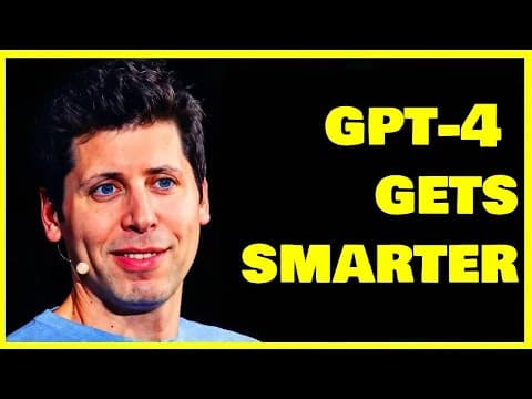Sam Altman "gpt-4 now significantly smarter" | OpenAI Updates GPT-4 and Reveals Open Source Evals thumbnail