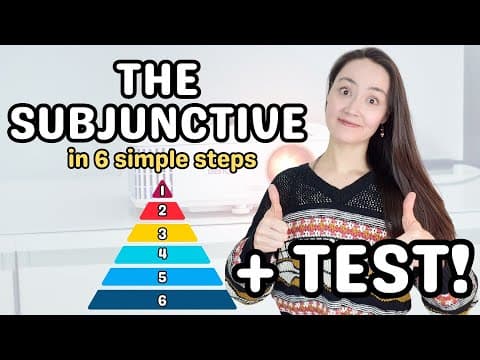 THE SUBJUNCTIVE in 6 simple steps + TEST! I suggest that you watch this lesson ;) thumbnail