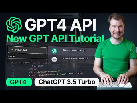 Beginners Guide to GPT4 API & ChatGPT 3.5 Turbo API Tutorial thumbnail