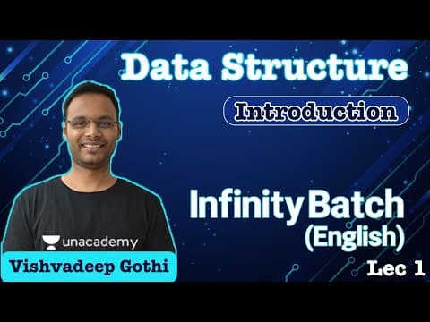 Introduction to Data Structure | L 1 | Data Structure | Infinity Batch | GATE 2022 CSE thumbnail