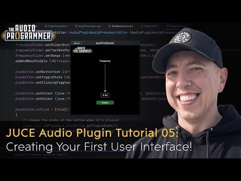 How to Make Your First VST Plugin | #05  Create Sliders, Buttons & Labels with JUCE thumbnail