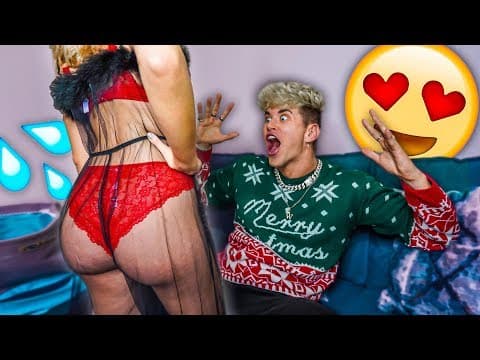 I Wore a Scandalous Christmas Outfit To See My Fiance React.. *HIS MOM WALKED IN* thumbnail