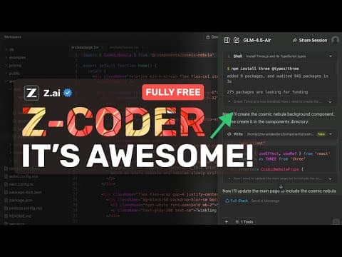 Z-AI's Full Stack Coder: This GLM-4.5 based FULLY FREE Coder is ACTUALLY AMAZING! thumbnail