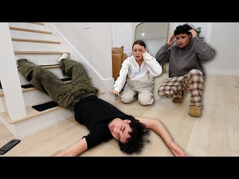 FALLING DOWN THE STAIRS PRANK ON JULES & SAUD!! thumbnail