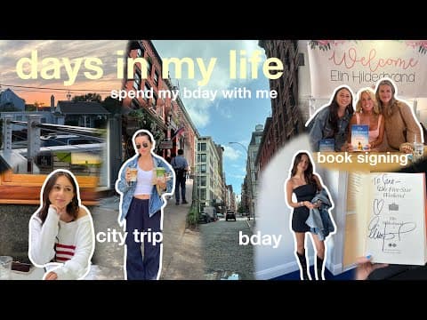days in my life! (bday vlog, city trip, clothing haul, book signing + more!) thumbnail