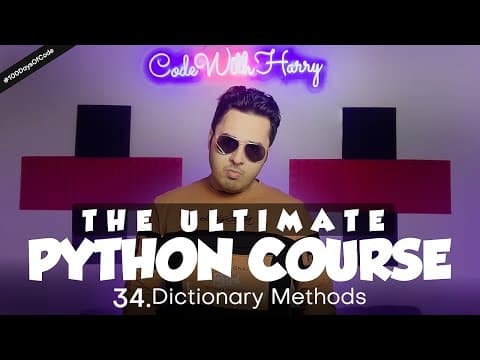 Dictionary Methods in Python | Python Tutorial - Day #34 thumbnail