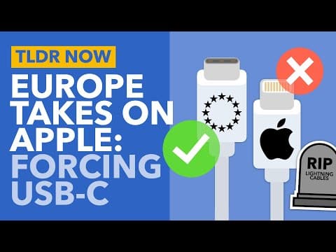 EU Requires USB-C on All Devices & P*sses Off Apple - TLDR News thumbnail