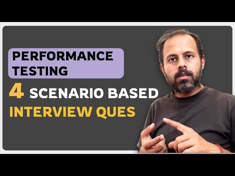 #AskRaghav | 4 Scenario based interview Ques | Performance Testing thumbnail