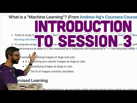 3.1: Introduction to Session 3 - What is Machine Learning? thumbnail