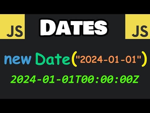 Learn JavaScript DATE objects in 8 minutes! 📅 thumbnail