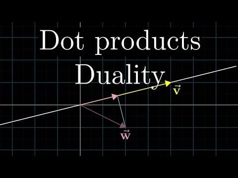 Dot products and duality | Chapter 9, Essence of linear algebra thumbnail