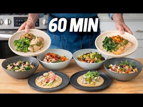 How I Cook 20 Healthy Meals in 1 HOUR thumbnail