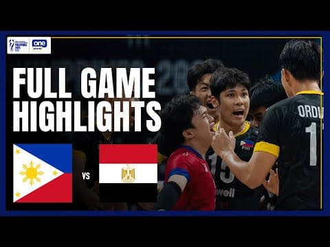 PHILIPPINES vs. EGYPT | FULL GAME HIGHLIGHTS | 2025 FIVB MEN’S WORLD CHAMPIONSHIP | SEPT 16, 2025 thumbnail