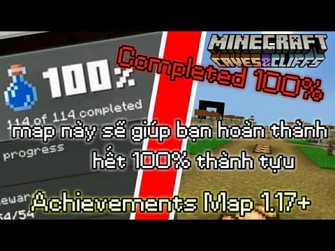 Map này sẽ giúp bạn hoàn thành thành tựu mà không mất sức ( 100% ) - Minecraft pe 1.17/1.18 thumbnail
