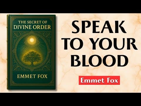 Talk to Your Blood and It Will Obey – THE SECRET OF DIVINE ORDER - Emmet Fox thumbnail