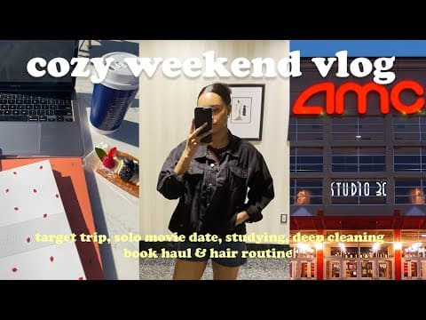 productive *cozy* weekend vlog: πΏπ π seeing the Little Mermaid, target run, book haul and studying thumbnail