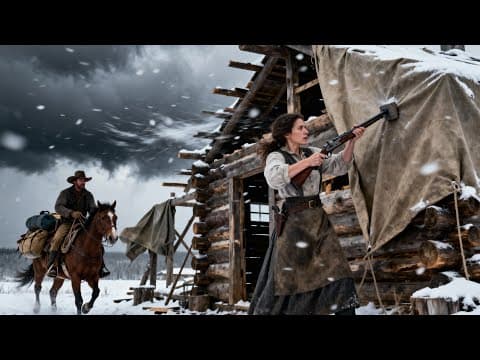 She Was Building Her Cabin One Log at a Time—Cowboy Watching Was a Widower Longing for a Family… thumbnail