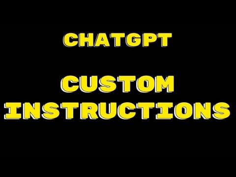 ChatGPT custom instructions are *POWERFUL* Replace AutoGPT and BabyAGI? thumbnail